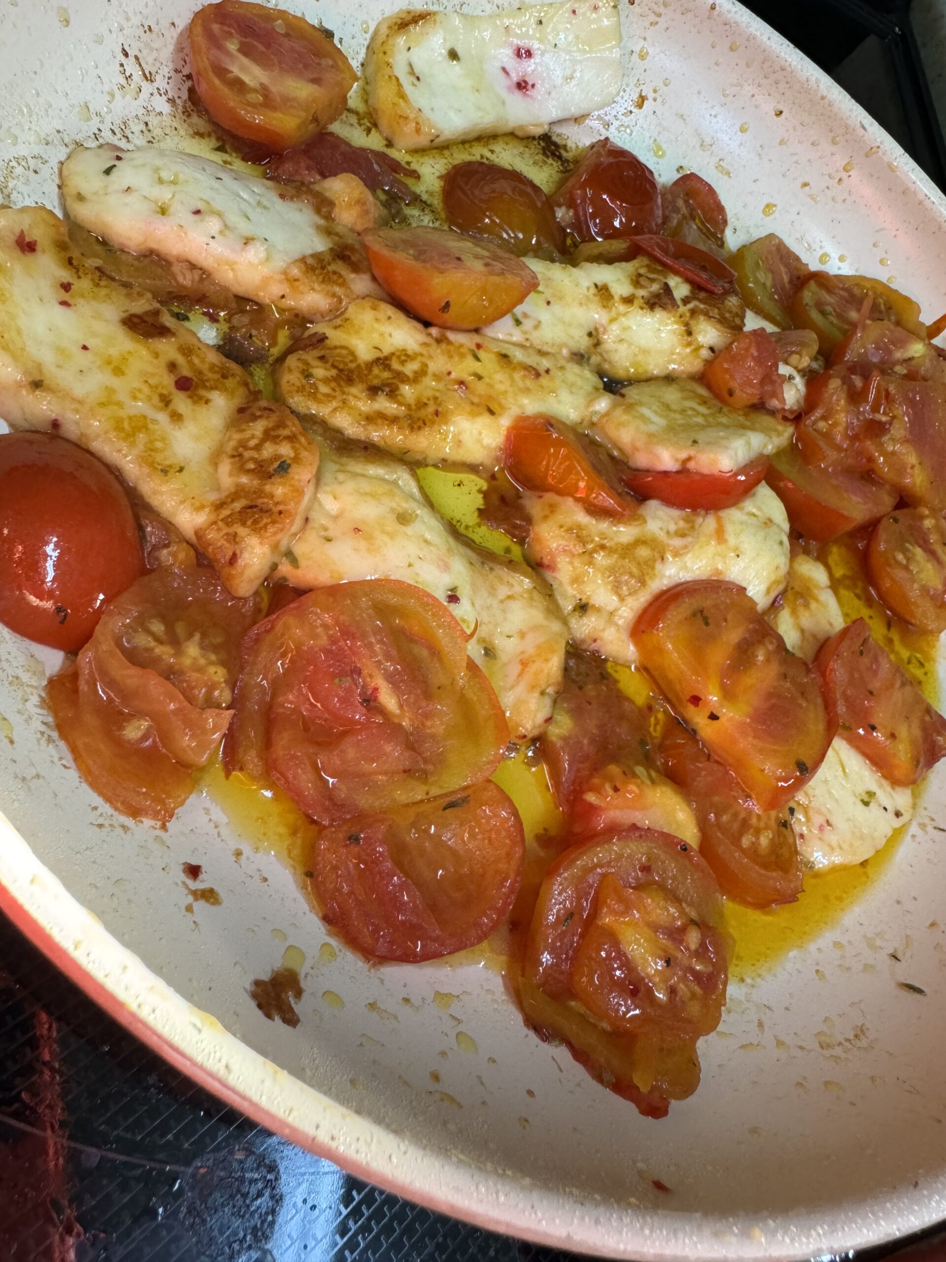 Halloumi with tomatoes